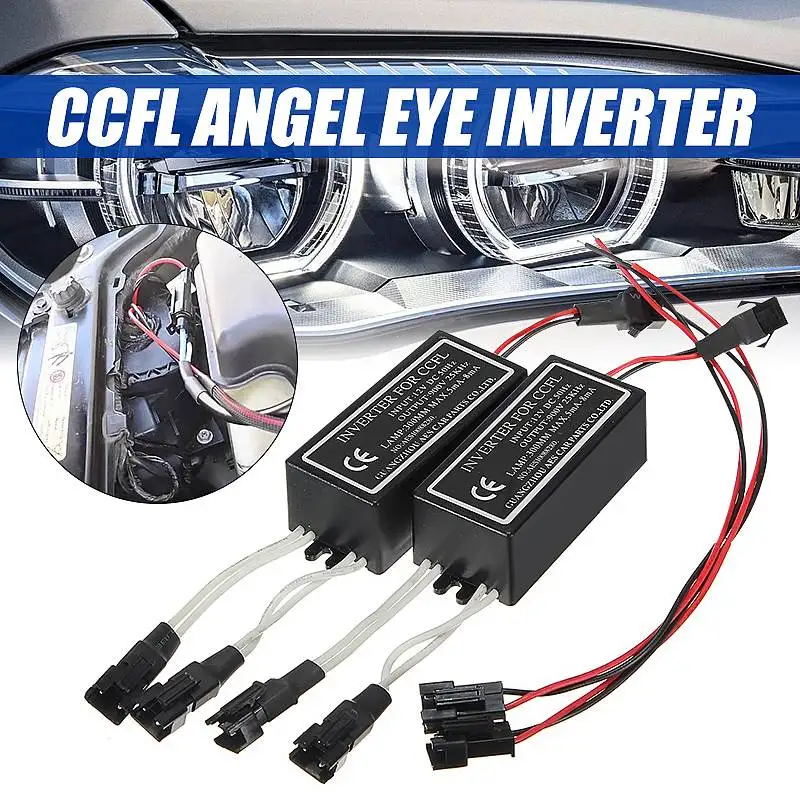 1 pár 12 V Univerzálny výmena meniča CCFL 1 za 2 lampy Angel Eyes DRL Driver Ring CCFL náhradný baletný blok pre BMW