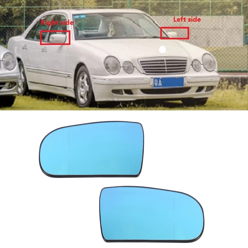 1 pár bočných dverí spätné zrkadlo sklo vyhrievané s podložkou pre Mercedes Benz W210 E200 E230 E260 E280 1999-2001