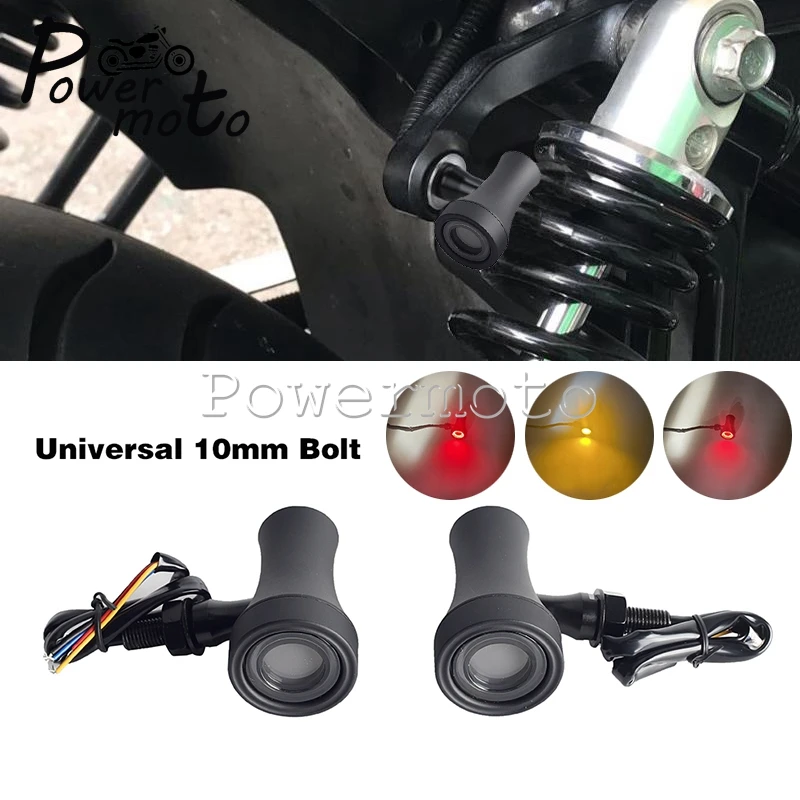 1 pár Chrome/Black Mini LED Signal Svetlo pre Harley Bobber Touring Dirt Cafe Cafe Racer Old School Motorycle Actle