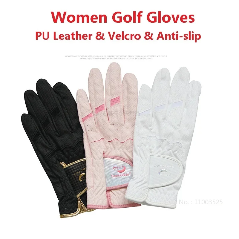 1 pár dámy ľavá pravá ruka golfové rukavice Ženy Priedušné kožené kožené elegantné rukavice háčik a slučka športové rukavice Palm Ochrana dlane