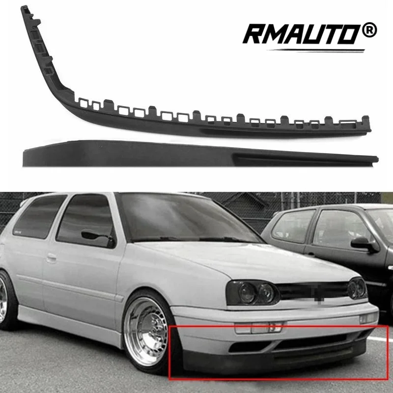 1 pár Euro Car Front Deep Bumper Chin Spoiler Lip Sport Valance Splitter pre VW Golf MK3 3 VR6 CAR Body Styling KITS