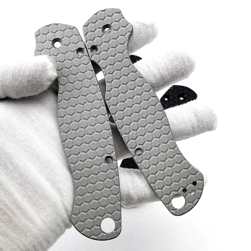 1 pár hliníkových zliatin nožov rukoväť pre Spyderco C81 para 2 skladacie nože DIY Patch