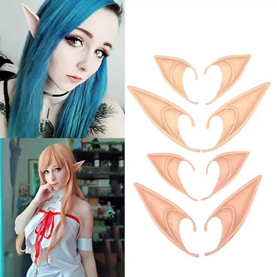 1 pár latexových anjelských uší Špeciálne fotografické rekvizity rozprávkové anjelské uši novinky Elf Ears