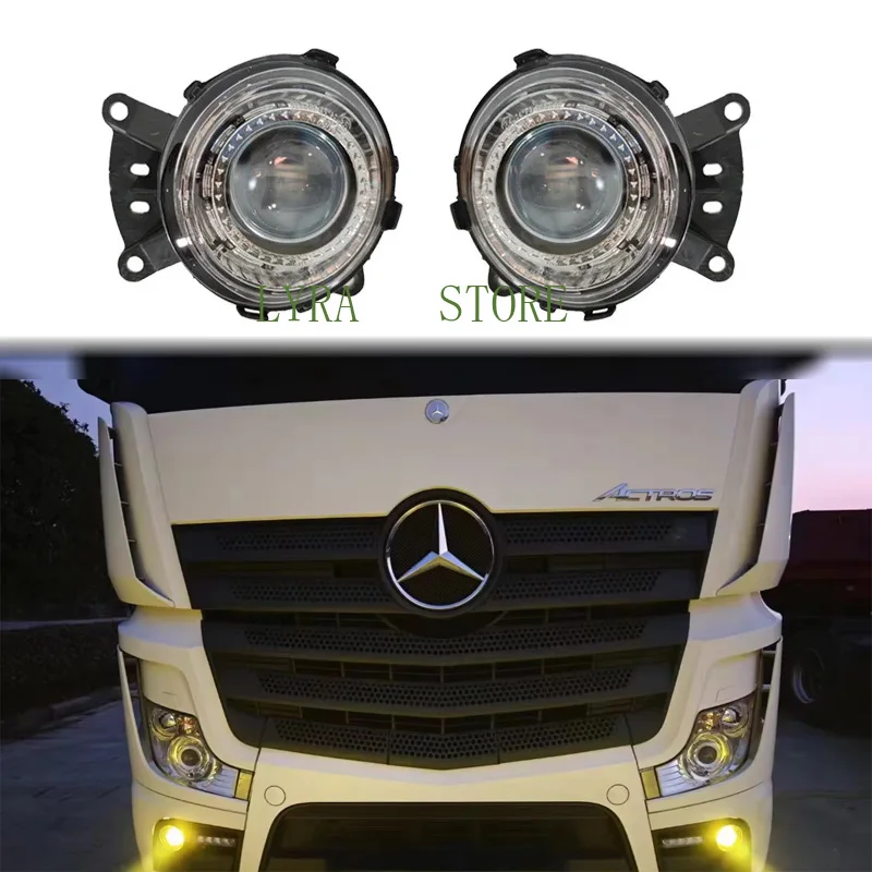1 pár LH a RH hmlová žiarovka používaná pre Mercedes ACTROS MP4 MP4 predná LED hmlová lampa Light Light 9608200556 9608200456
