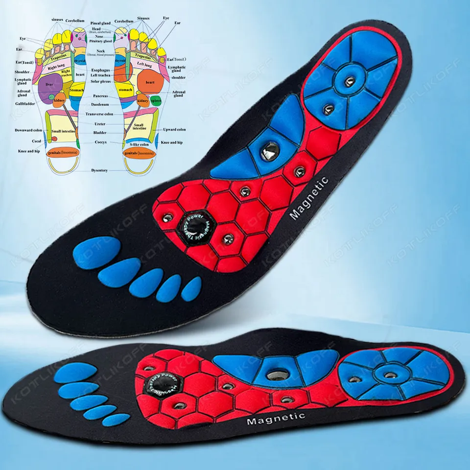 1 pár magnetickú terapiu nohu akupresúre s stôp Men muž Masáž Masáž športových vankúšov vložky Relaxačné stielky Comfort podrážky