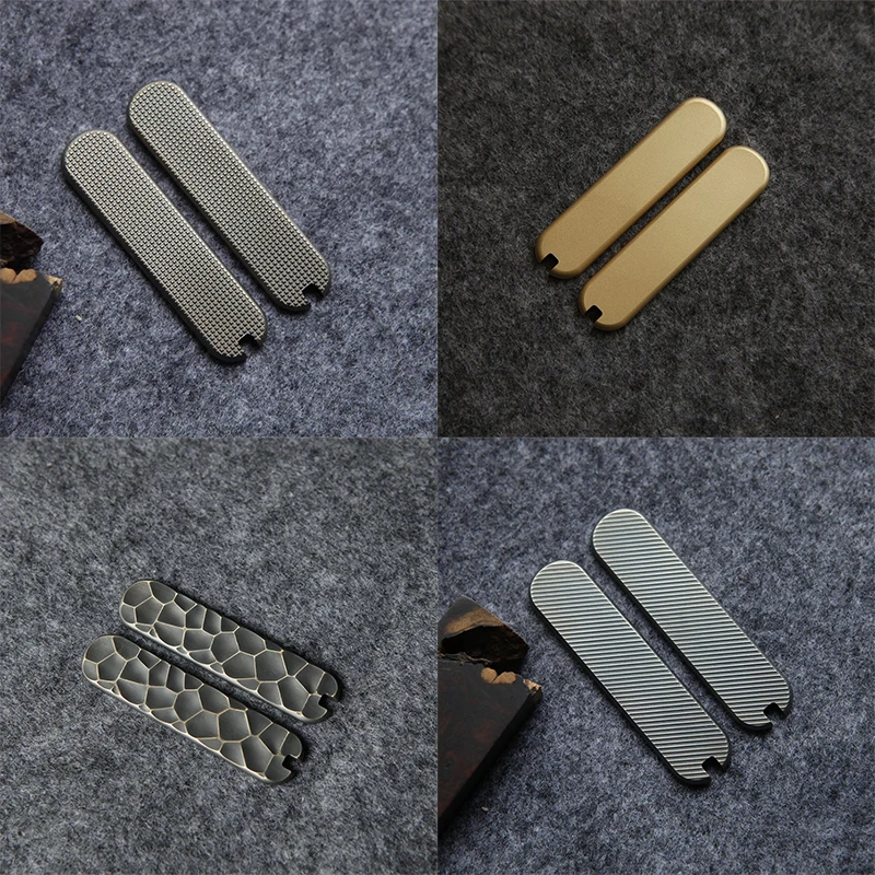 1 pár mosadzných materiálových nožov rukoväte Náplasy pre 58 mm Victorinox švajčiarske armádne nože Swissarmy Scale DIY