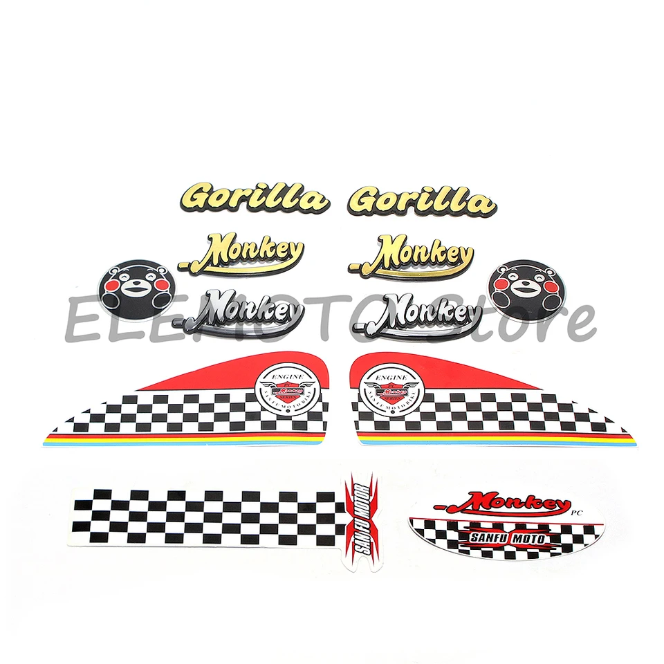 1 pár nálepiek na nálepky na motocykle Mokey Gorilla pre bicykel Honda Monkey Z50A Z50A Z50J KUMAMON