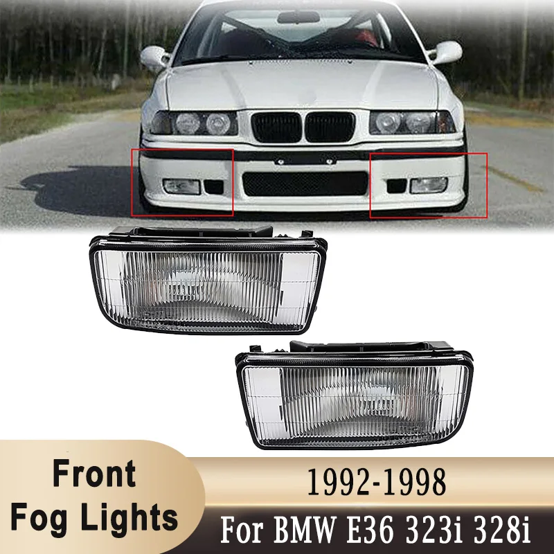 1 pár predných hmlových hmlových svetiel pre BMW M3 E36 328i 323i 320I 1992-1998 Hmlová žiarovka 63171387091/63171387092