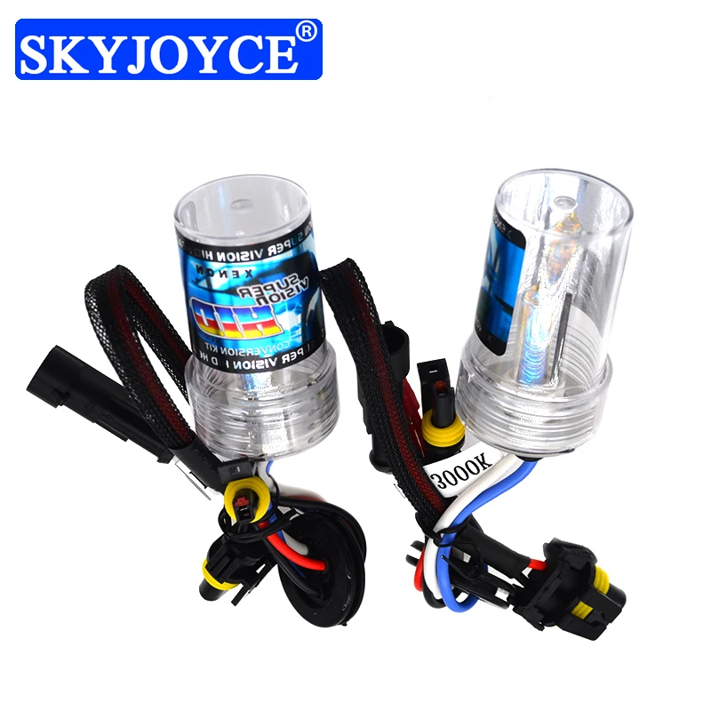 1 pár Skyjoyce Car HID XENON SLIGLE 12V 35W H3C XENON BULB AC 4300K ​​6000K 8000K H3C HID Svetlo pre automatickú hmlovú žiarovku