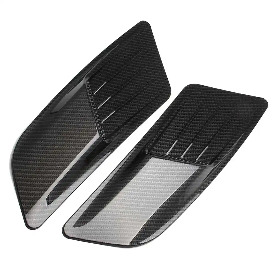 1 pár uhlíkových vlákien v štýle ABS Universal Car Hood Scoop Vent Bonnet Air Cover Cover Orez