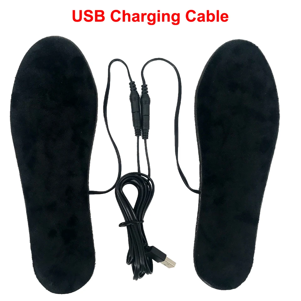 1 pár USB vyhrievaná topánka Pohodlná mäkká vložka elektrického vyhrievaného topánok Zimné vonkajšie športové nohy Ohrievacie vložky v okolí
