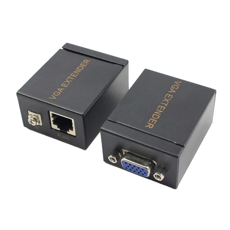 1 pár VGA Extender 60M VGA na RJ45 Signal Extender CAT5E/6 LAN Ethernet 1080p Prepentterový prijímač pre PC laptop