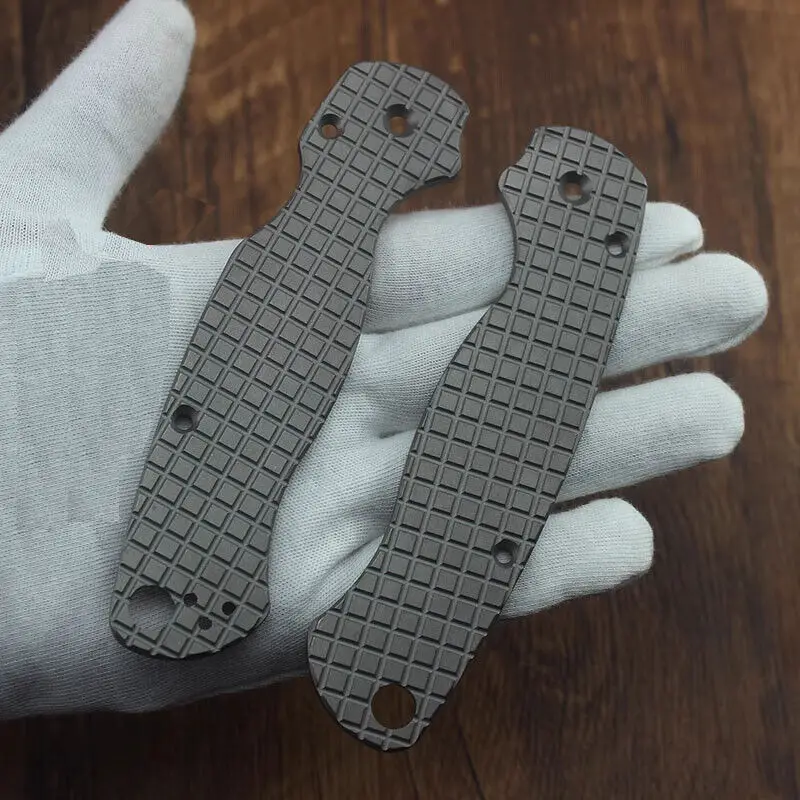 1 Pár vlastnej rukoväte Scales Titán zliatiny zliatiny pre Spyderco C81 polovojenský 2 para 2 PM2 skladací nôž