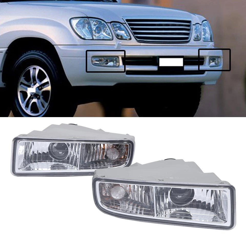 1 pár vľavo a pravého predného nárazníka Halogénové hmlové žiarovky pre Lexus LX470 1998-2007