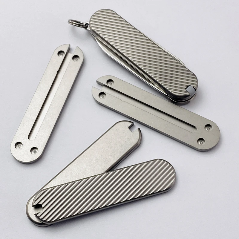 1 párové šupiny zliatiny Titanium pre 58 mm Victorinox švajčiarske armádne nože