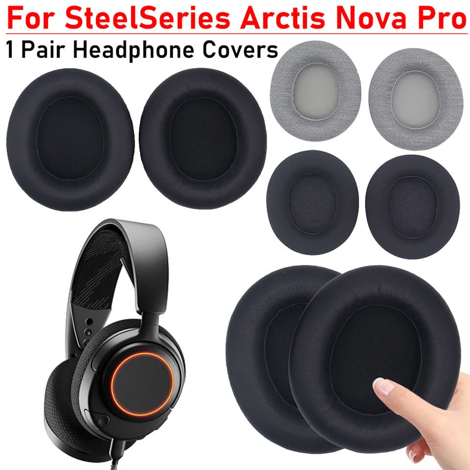 1 párový kryt na krytie slúchadiel Proteín/ľanový headset Ochranný kryt pre Steelseries Arctis Nova Pro Gaming vankúšiky