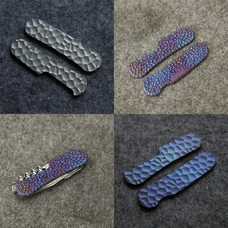 1 páry 3 vzory Titánske nožovy rukoväte Scales pre 85 mm Wenger Swiss Army Nony