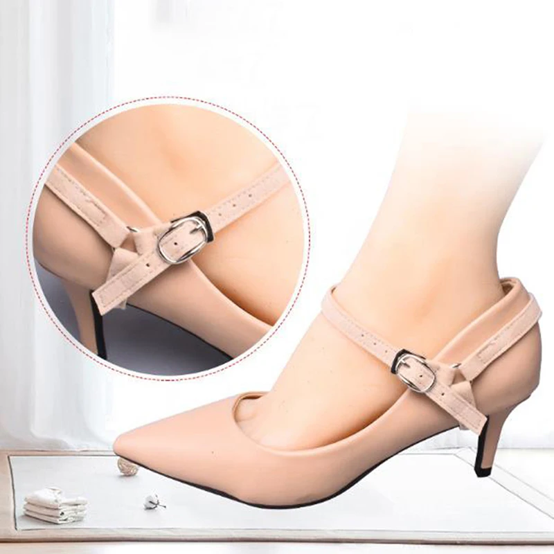 1 páry Ženské topánky šnúrky bez kravaty šnúrky pre topánky s vysokým podpätkami proti šmykľavke Lady Lace Lock Lock Raps Decoration String Shoestring