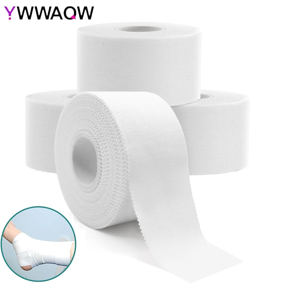 1 Roll biela self-útulná kineziológia pásky priateľská k pokožke priateľské k elastickým športovým bandážom pre box, futbal, basketbalové doplnky