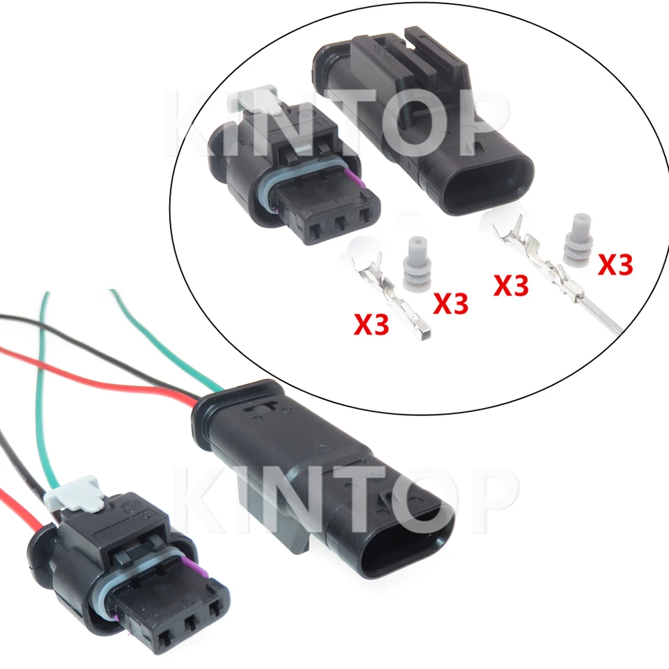 1 sada 3 kolíky 2-1718652-3 Automatické diely 1718653-1 4F0973703A Automobil RADAR RADAR DREJOVÝ KABET SOCKET AKCE AKCA ZA