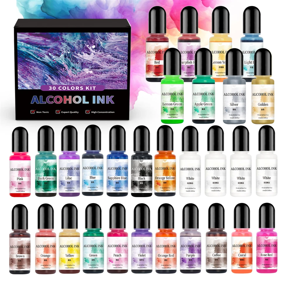 1 Sada Art Ink Alkohol alkohol Epoxy živicia pigment súprava kvapalina farbenie Difúzne pigment Epoxidová živice šperky výroby remeselníkov