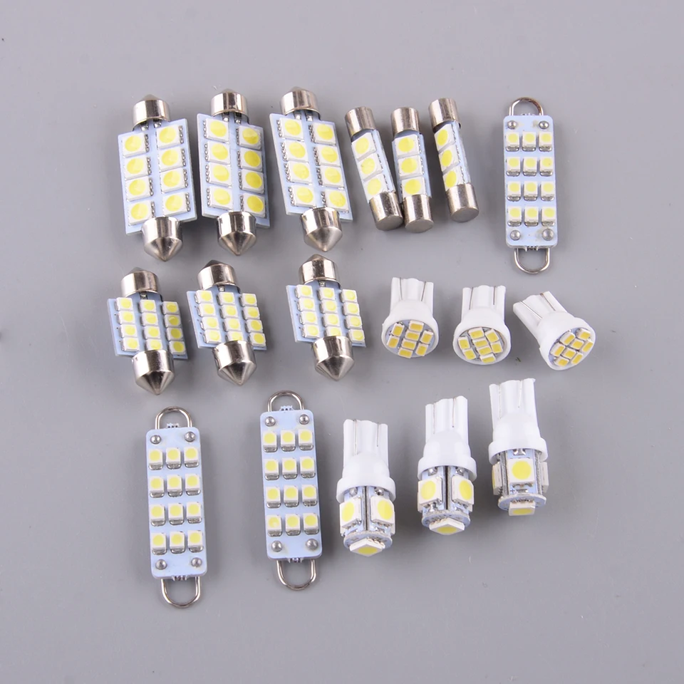 1 sada bielych LED auto interiérové ​​svetlá 12v 6000k Fit for Jeep Grand Cherokee WJ 1999 2000 2001 2002 2003 2004 Striebro