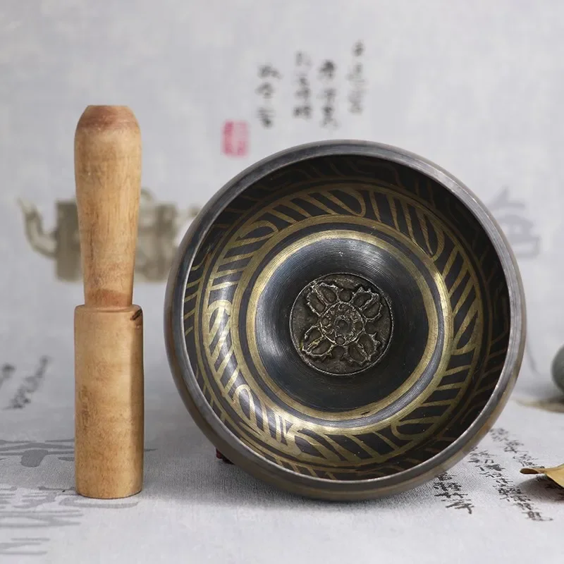 1 Sada Nepál ručne vyrobená spevácka misa mosadz Tibetan misky jogy meditácia zvuku zvukový liečivý prístroj budhistické zvukové misky