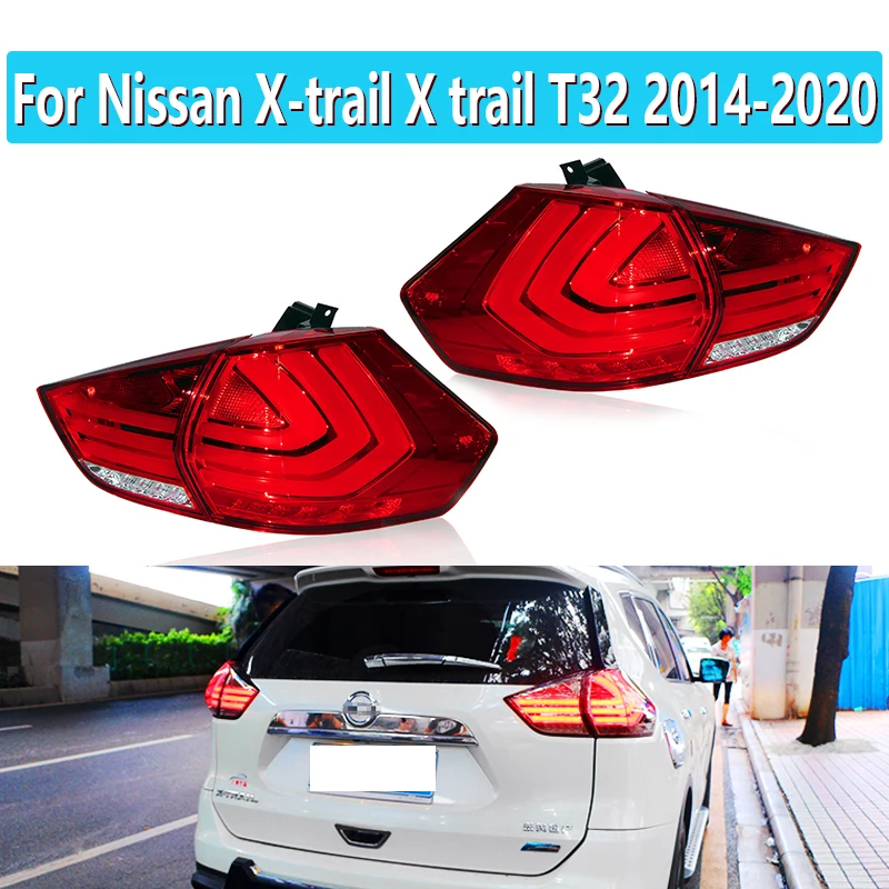 1 Sada pre Nissan X -Trail X Trail T32 2014 - 2020 Taillight Taillight zadnej zadnej osvetlenej brzdovej brzdovej brzde Zadný signál Taillight
