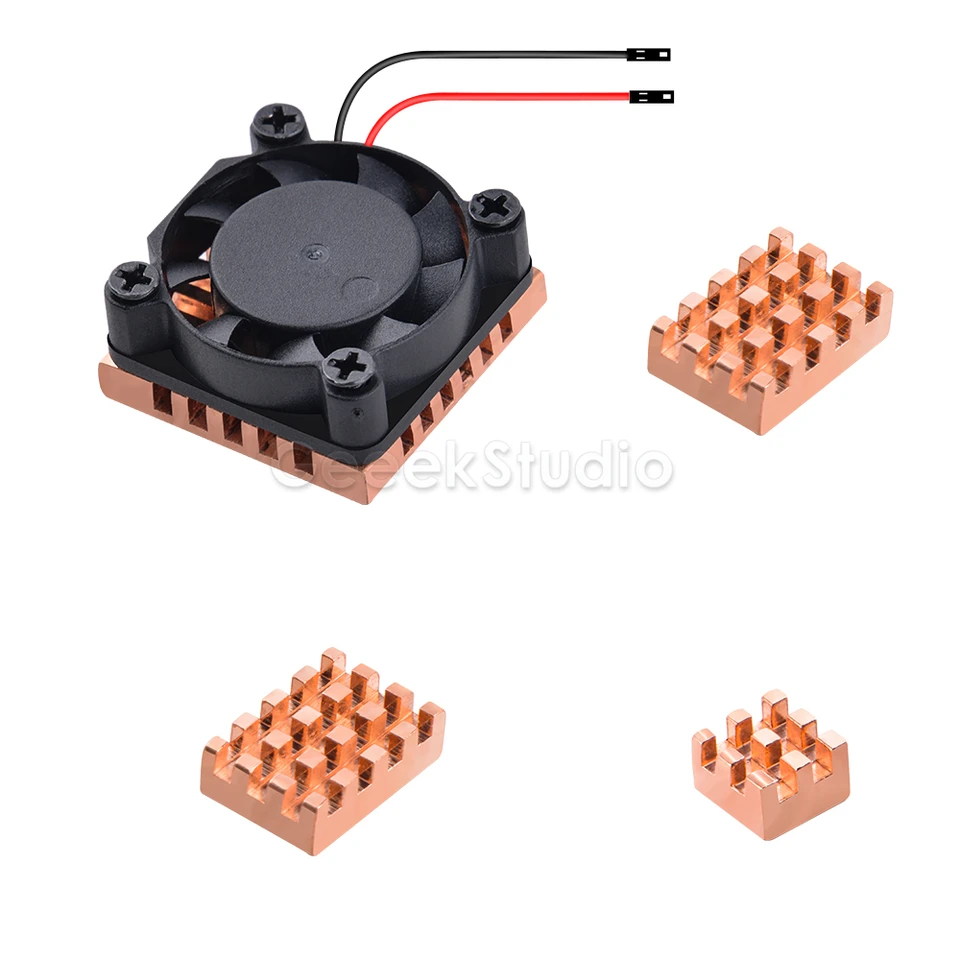 1 sada ventilátora medeného chladiča a 4 počítačov chladiacich súprava pre Orange Pi 5 Plus