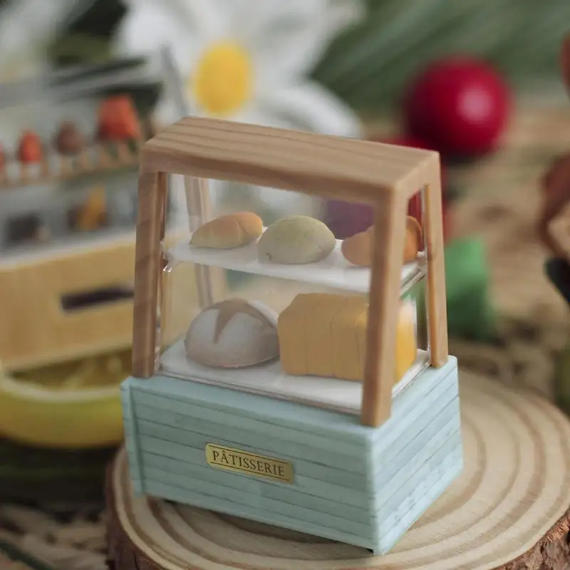 1 SET 1: 24. Dolls Dolls Miniatúrny obchod Bakery Dezert skrinky Mini Bakery Store Dáče dom