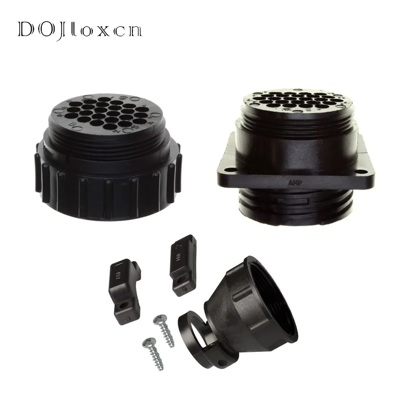 1 Set 24 Pin TE Originálny zapojenie produktu Mužská ženská zástrčka čierna s prírubou alebo konektorom chvosta 206837-1 206838-1 206138-8