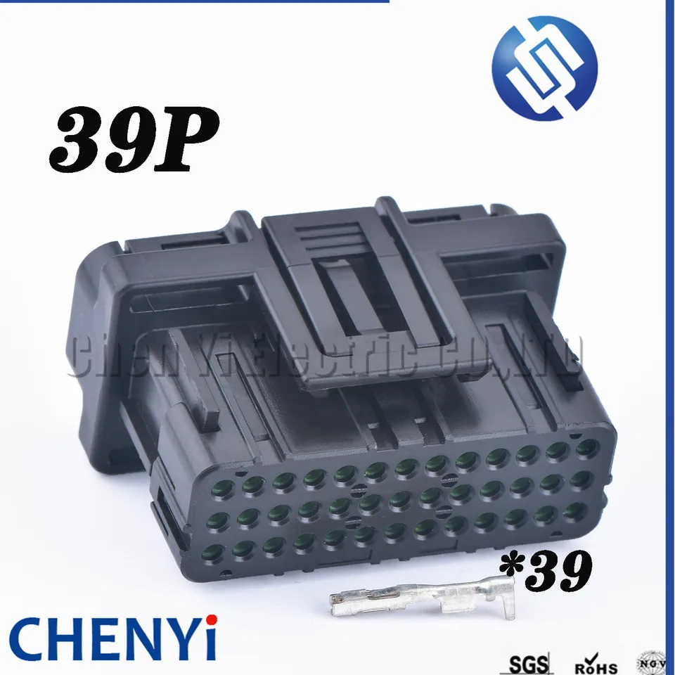 1 Set 39 PIN žienka motocykla Genio Scooter ECU ECM PCB konektorová vodotesná zástrčka s terminálmi pre Haojue Honda