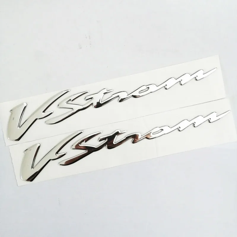 1 Set 3D Chrome Motorcycle Emblem Decals Scooter Reflexer pre Suzuki Vstrom 250 DL 650 1000