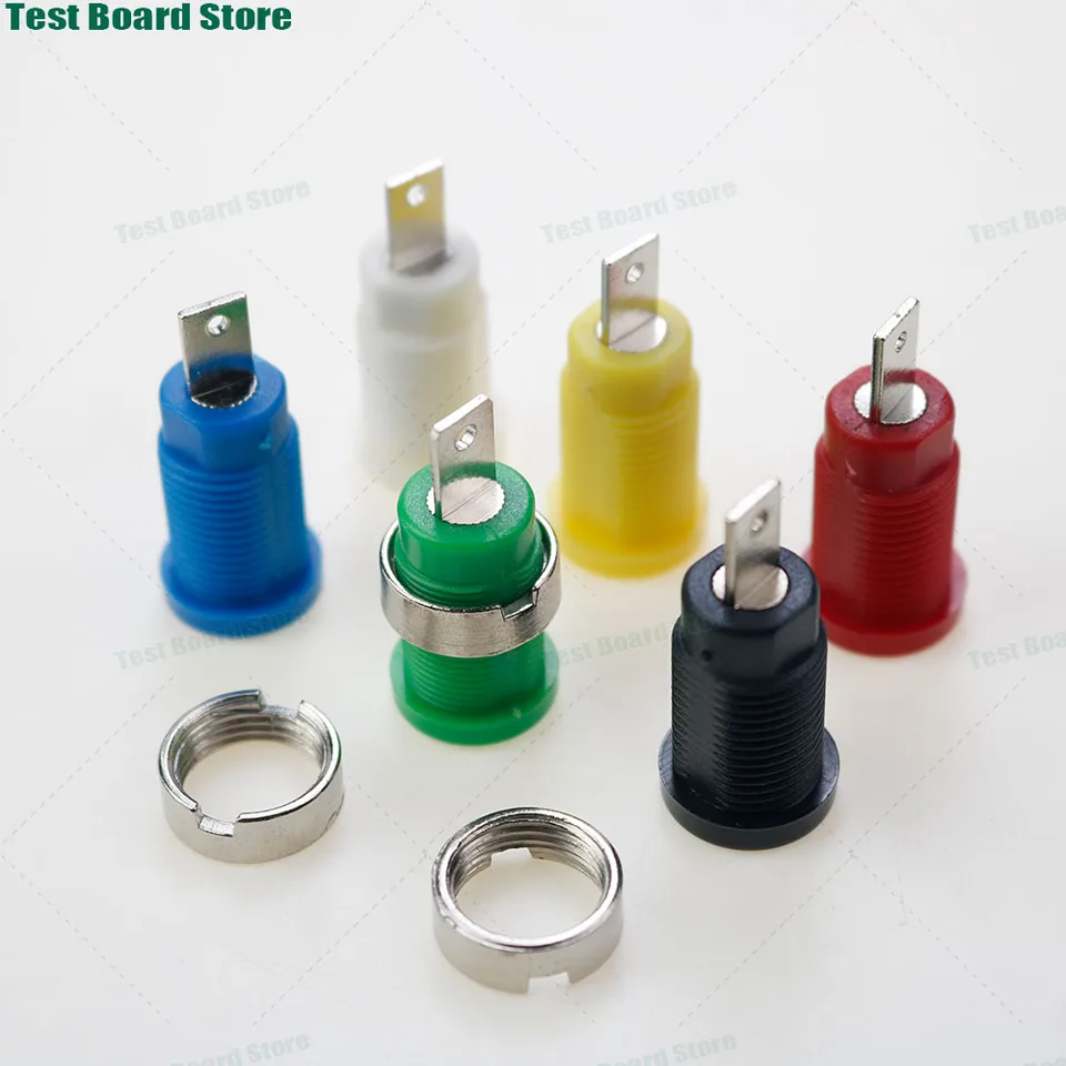 1 Set 4 mm 32A Multimeter banánka Ženská zástrčka Testovacia sonda Konektor Izolácia bezpečnostný drôt konektor 6 farieb