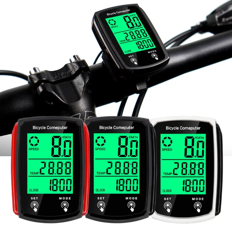 1 Set Bicycle Stopwwatch Wireless Luminát podsvietenia Bicycle Computer Electronic Mountain Road Bike Stopwatch