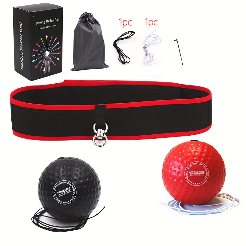1 set boxerská reakcia guľôčkovej pokrývky hlavy Nastaviteľná penová guma Gull Sports Fitness Equipment Boxing Speed ​​Galls