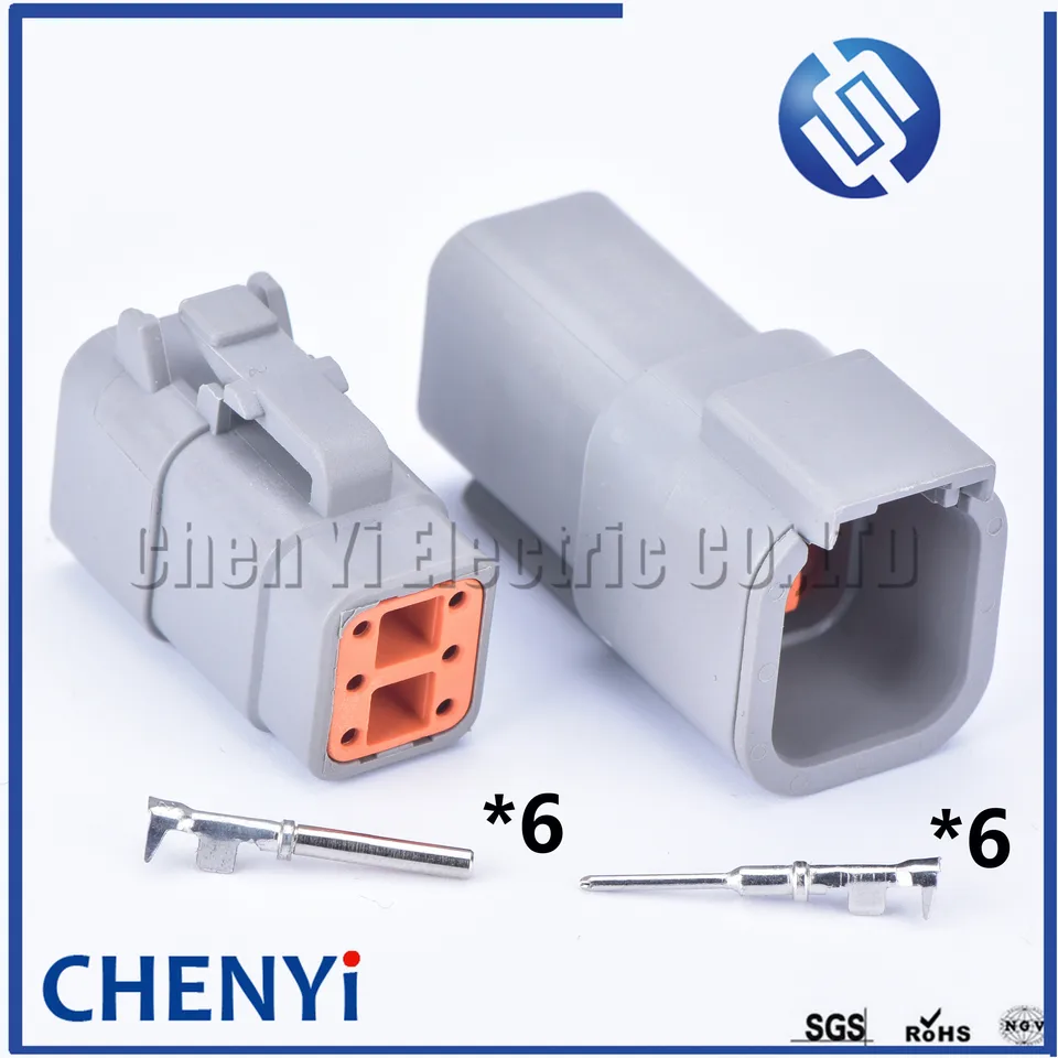 1 Set Deutsch DTM 6pin Connector DTM06-6S Mužský samostatný automatický vodotesný konektor automobilový automobilový zátk