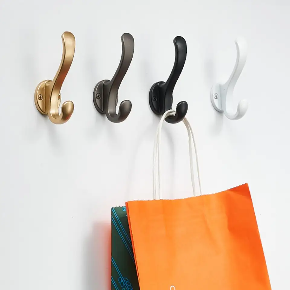 1 SET Storage Hook Anti-Slip Pevná farba hladká hrana stena Háčik so skrutkami udržiavajte úhľadný priestor šetrí kabel