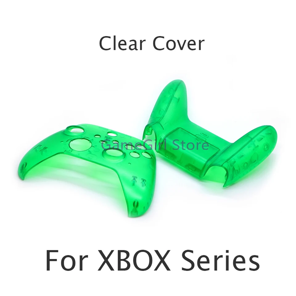 1 súbor priehľadný plastový predný kryt krytu krytu krytu shelplate puzdro pre výmenu ovládača Xboxu XS XS