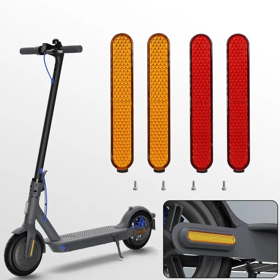 1 súprava pre Xiaomi M365 Pro2 Scooter Bezpečnostný reflektor Secootter Secuter Reflector Side Dekoratívny kryt reflexný pás skrutkovač Štýl