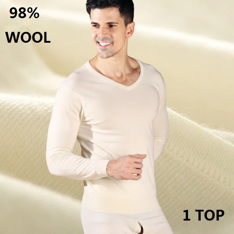 1 Top Merino Wool košeľa Teplá zimné tepelné ženy Muži z spodnej bielizne pánske oblečenie dlhé Johns pre muža oblečenie Vnútorné oblečenie
