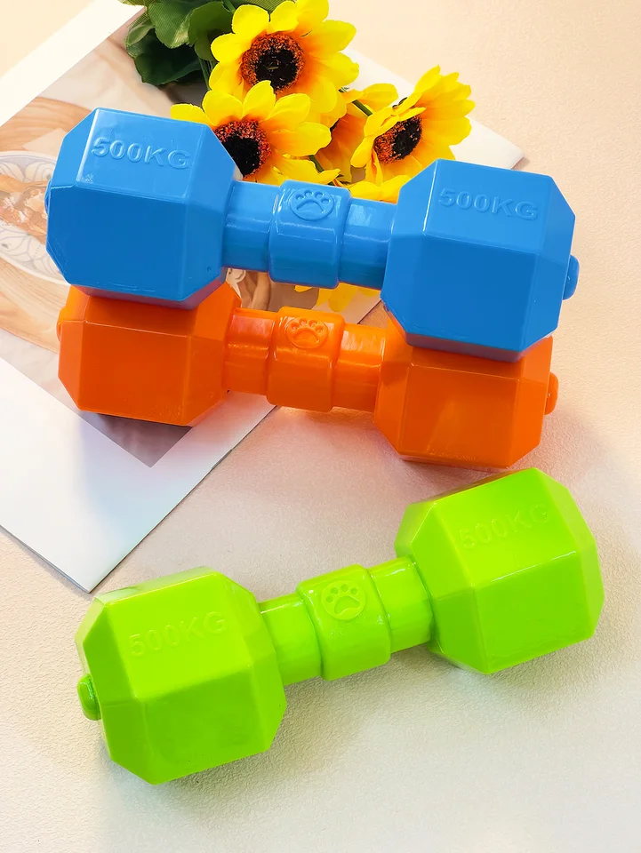 1 TPR Material Barbell Pet Jibling Training Toy pre hranie a interakciu so psami
