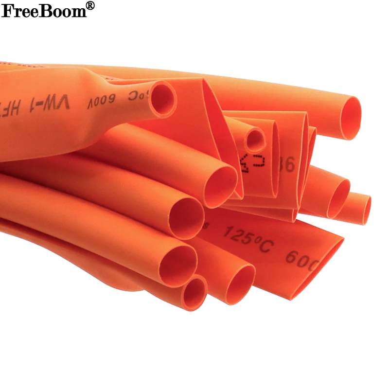 1 ~ 10 m tepelne Zmršťovacia trubica 2: 1 oranžový priemer 1 mm ~ 50 mm hadičky DIY DIY OPRAVNÉ OPRAVNÉ KABELOVÉ PREDPOMIENKY