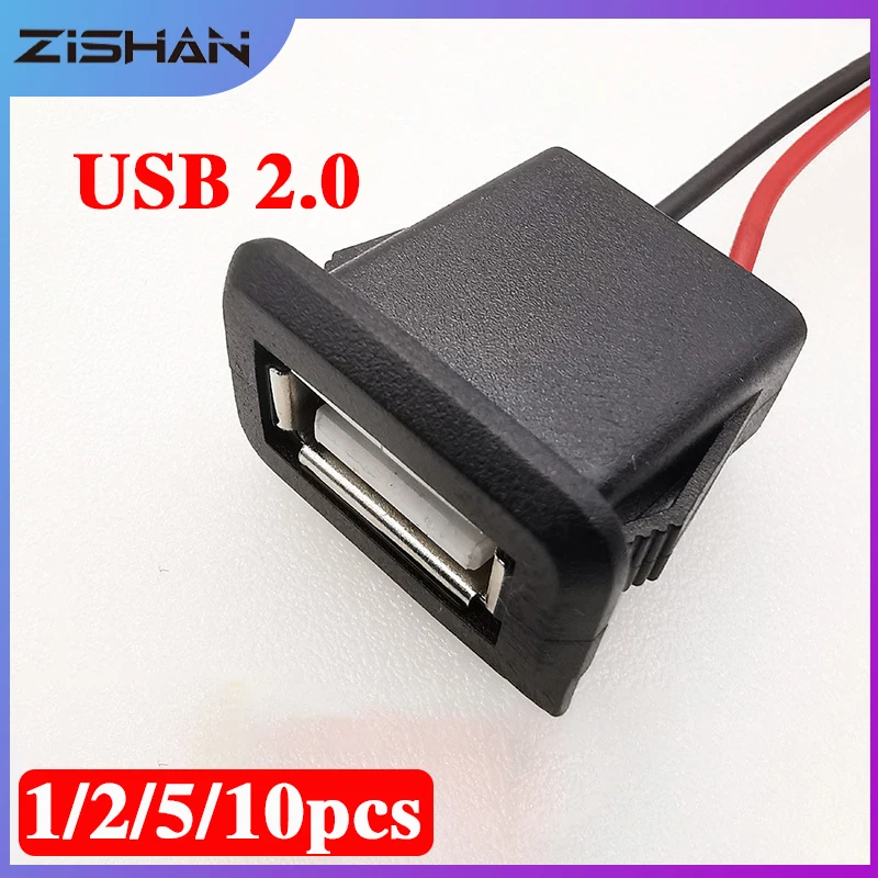 1 ~ 10ks 2 PIN 4 PIN USB 2,0 Ženský výkonový konektor 2p 4p USB 2.0 Dátové rozhranie konektora nabíjania s káblom USB nabíjačkou