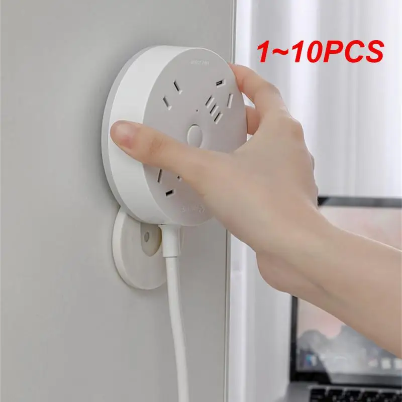 1 ~ 10ks Enchufe de Montaje En Pared, Potente Tira de Alimentaión Sin Huellas, Soporte Colgante, Fijador de Cable, Organizeor