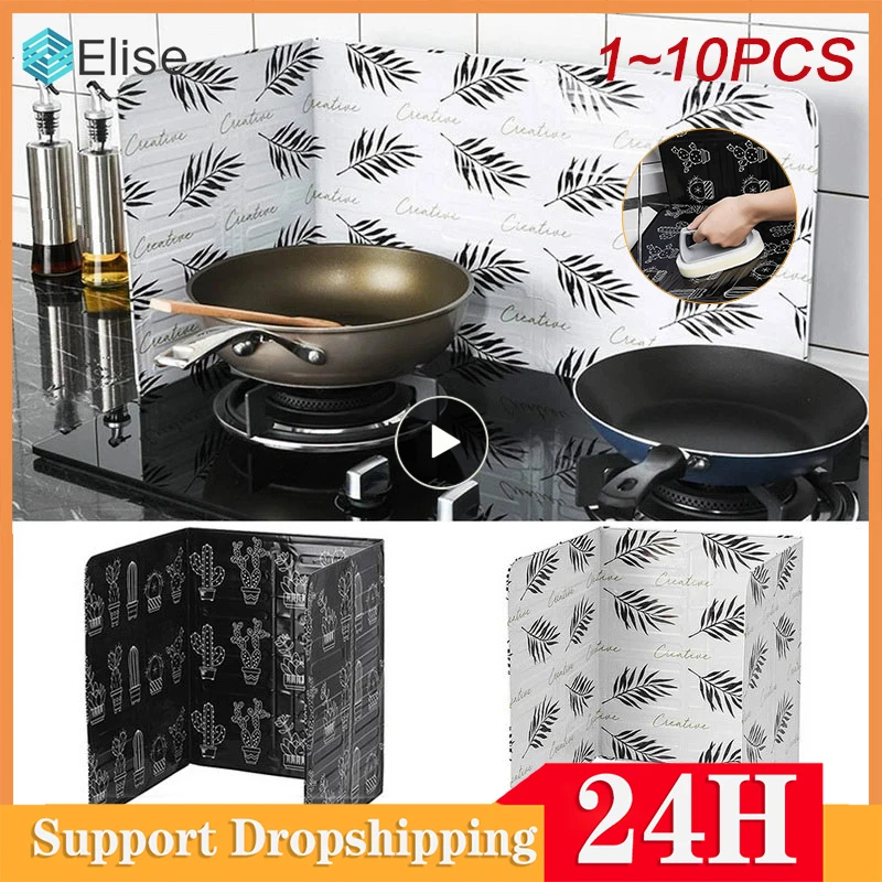 1 ~ 10ks hliníkové skladacie tepelne rezistentné plynové kachľové dosky doska kuchyne Kuchynské panvica Pank Olej Oil Splash Protect Screen Part Screen
