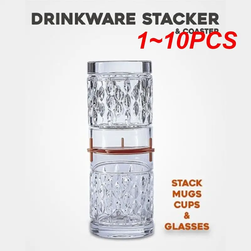 1 ~ 10ks káva organizátor Storage Skladovač kuchynská skrinka stohovateľná polica pre šálky Gadget Color Pohyb pre šálky pre šálky