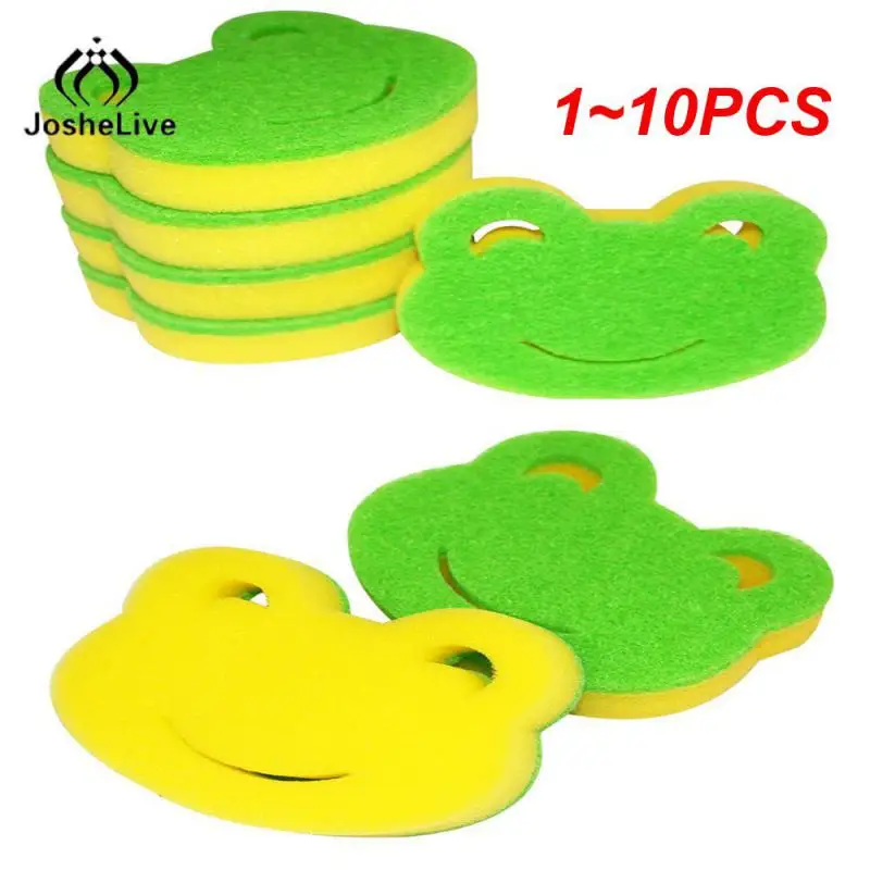 1 ~ 10ks na umývačku riadu Špongie Frog Tvar domácnosti Čistiace náradie Čistiaci kuchynský špongia Soft Kitchenware