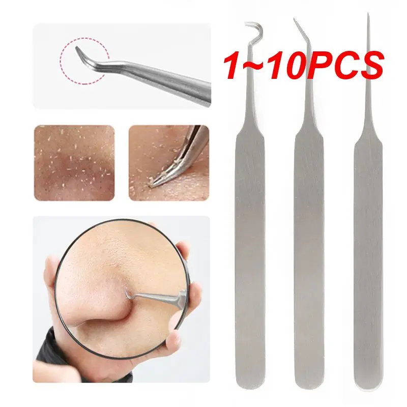 1 ~ 10ksové kliešte na akné ihly DEFECTY Blackhead Defekty komedónové akné vady extraktor ihly pinéria PIMPLE REMOVER TOOL 3 NÁVRH