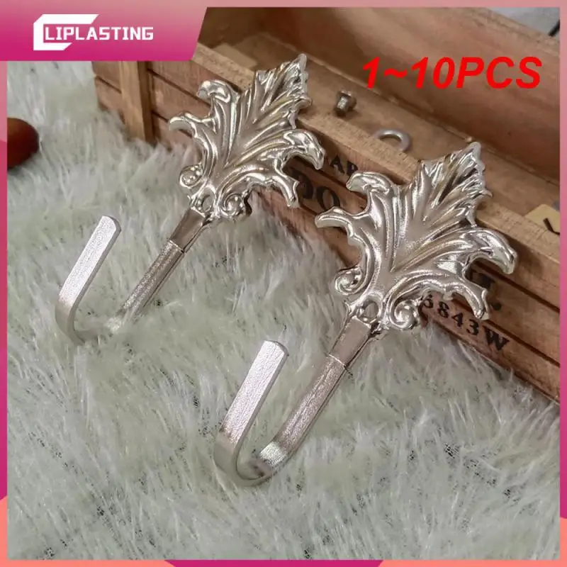 1 ~ 10pcs curtain stena hák listu hák kľúča sprchovačka záclony hák na kabát klobúk uterák visiaci záclonový háčik päť listových háčikov